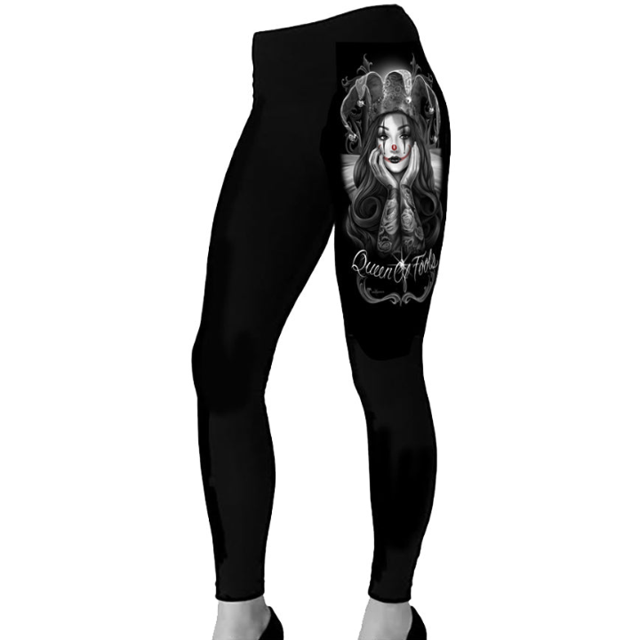 LEGGINGS QUEEN OF FOOLS - BLK